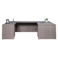 66 Inch U-Shape Executive Desk with Storage Pedestals E5693
