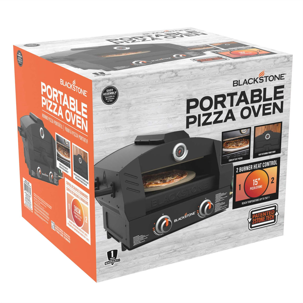 Tabletop Propane Pizza Oven with Two 15 Cordierite Stones Y355977