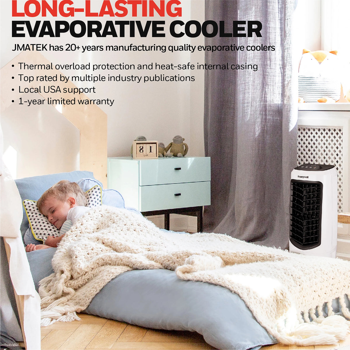 White 120V Portable Evaporative Cooler T280