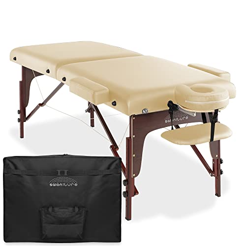 Lightweight Bi-Fold Memory Foam Massage Table with Carrying Case A5266