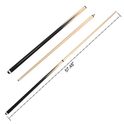 58 Inch 2-Piece Hardwood Pool Cues Set of 2 T27757