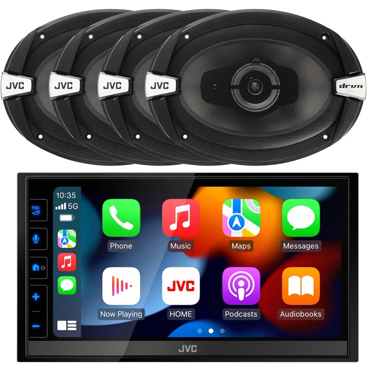 6.8" Touch Screen Car Stereo with 6x9" 3-Way Speakers F2205