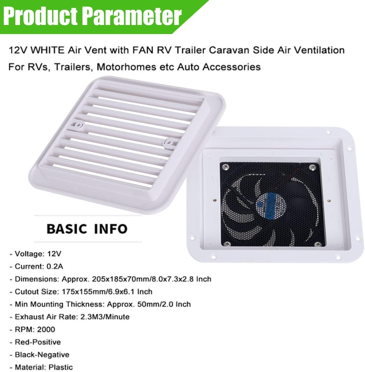 12V RV Vent Fan F99131