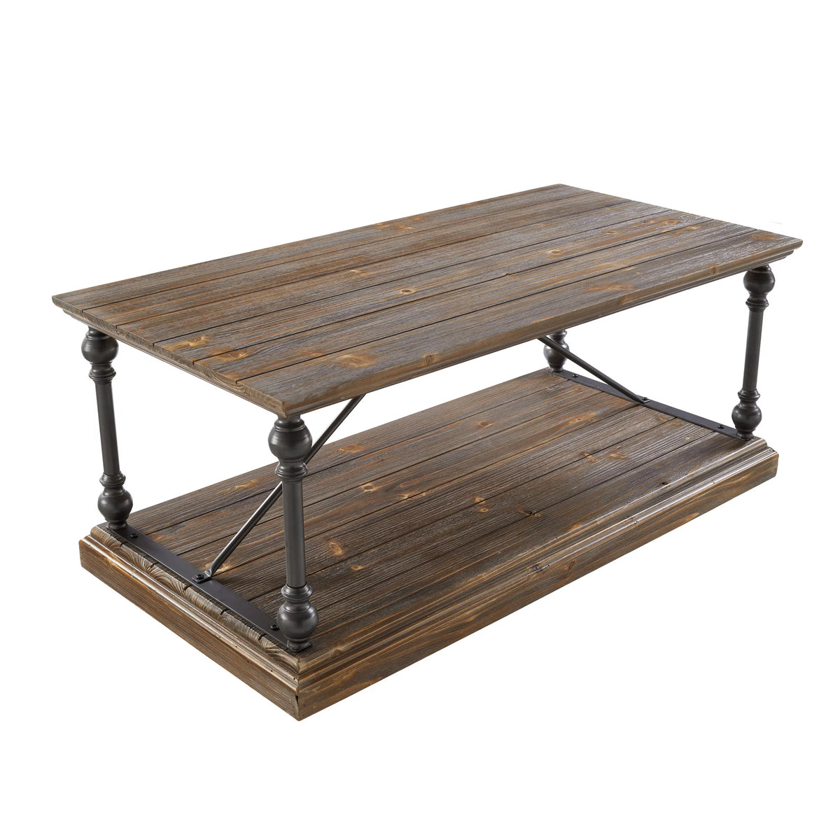 Dark Brown Coffee Table with Storage Shelf K869158