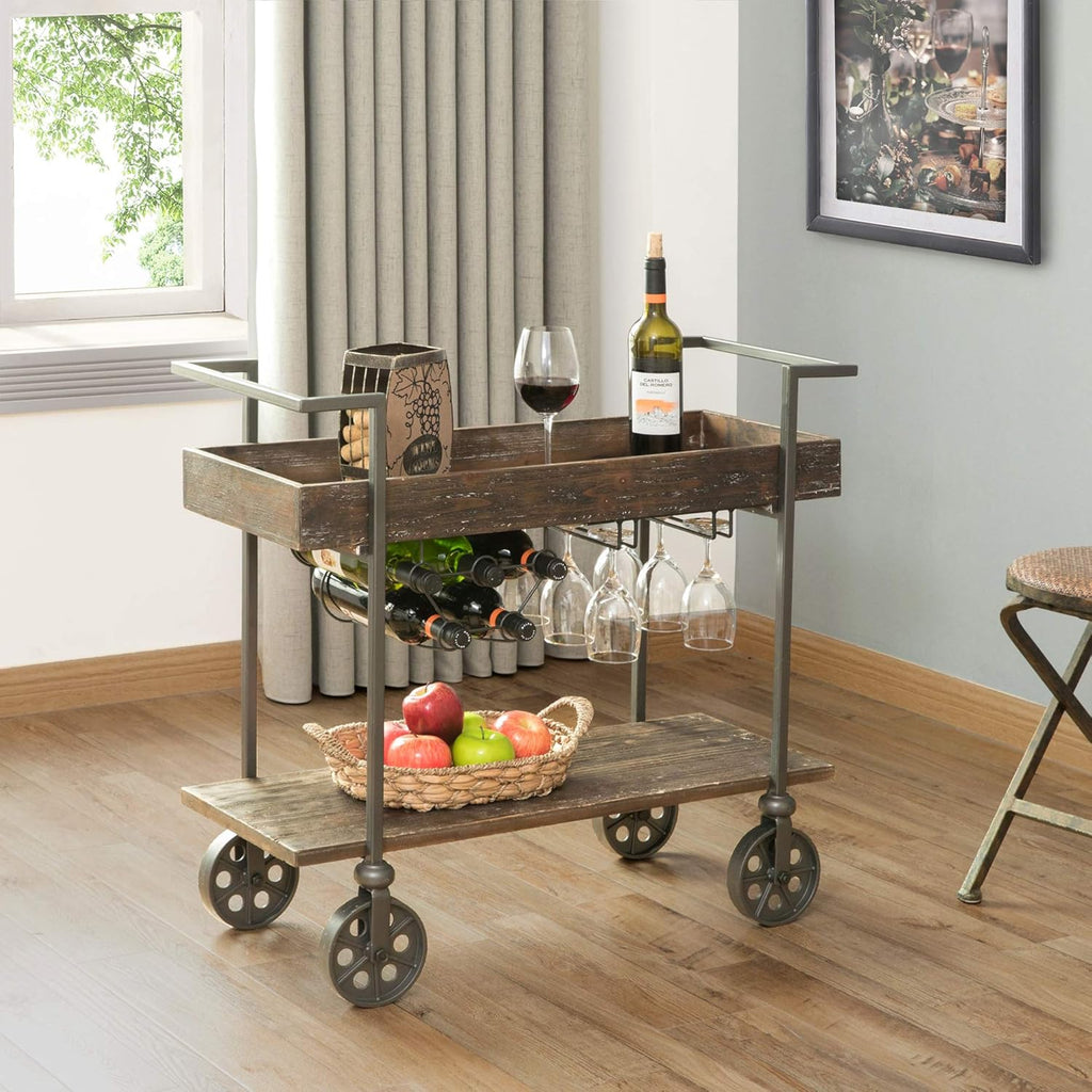 Aged Black Bar Cart T138894