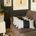 Ivory & Black Lumbar Pillow Covers, Set of 4 X59210