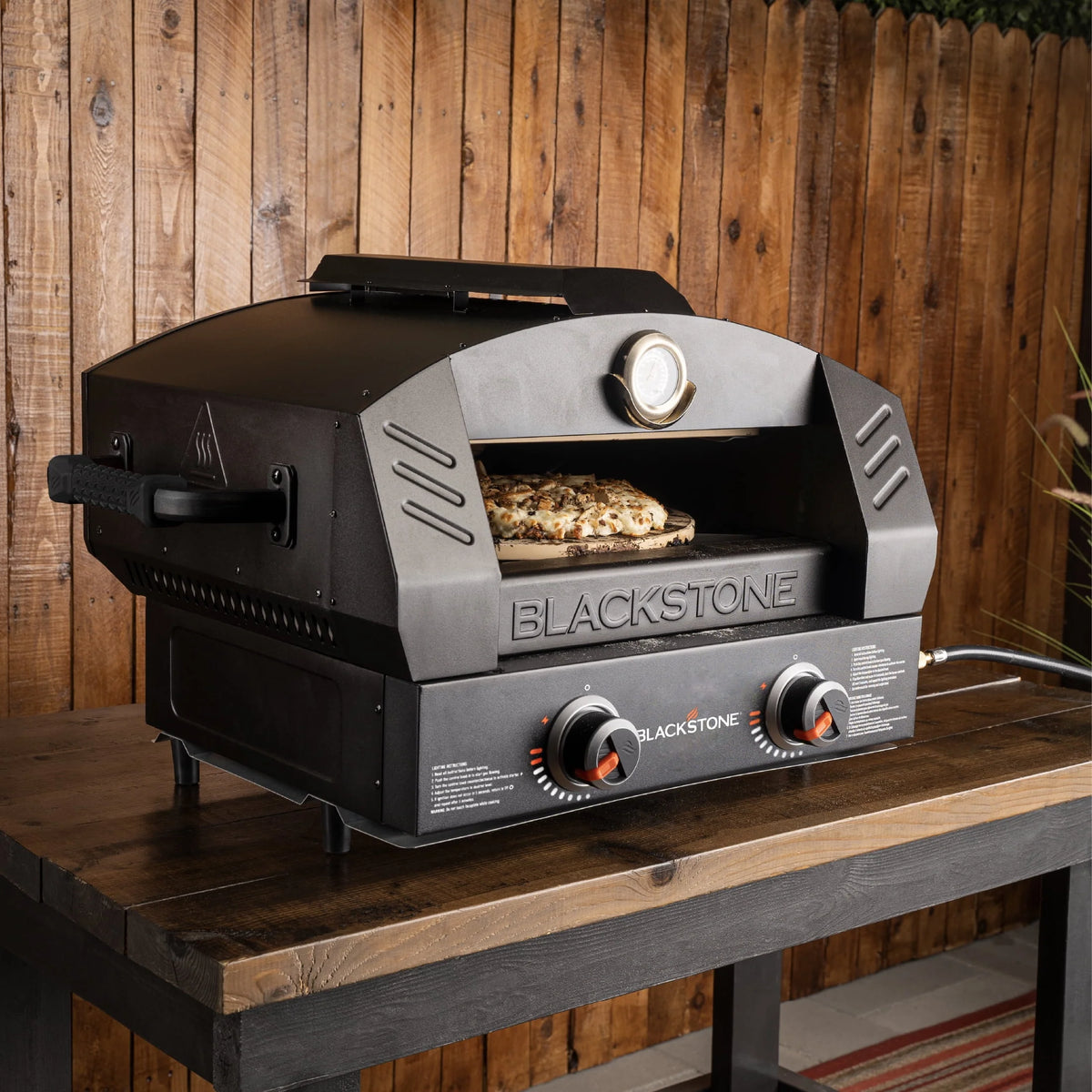 Tabletop Propane Pizza Oven with Two 15 Cordierite Stones Y355977