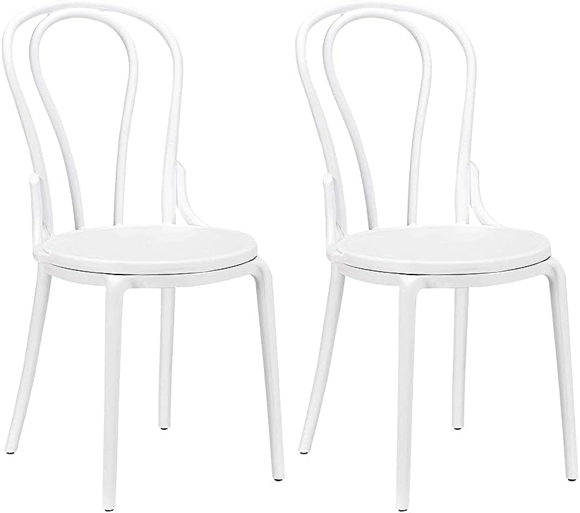 White Plastic Chair Set of 1 Q254448