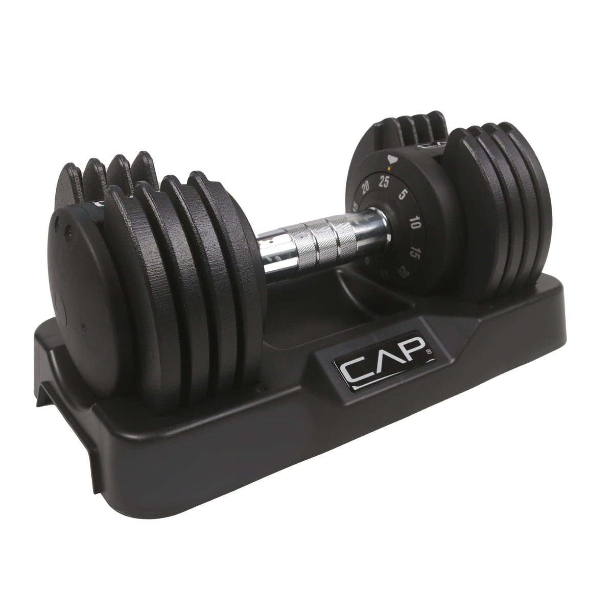 25 lb Adjustable Dumbbell Set, Pair, Black Q26581