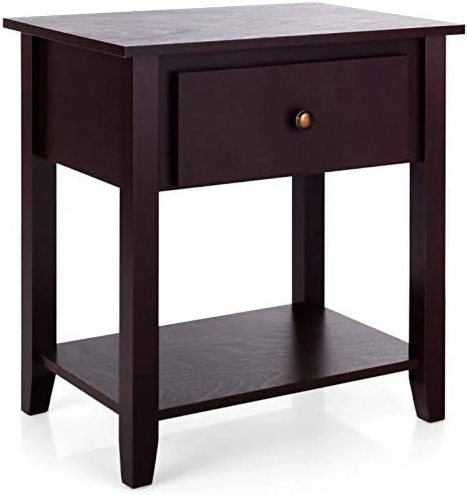 End Table with Drawer and Solid Wood Legs D98393