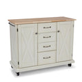 Off White Wood Kitchen Cart C929784