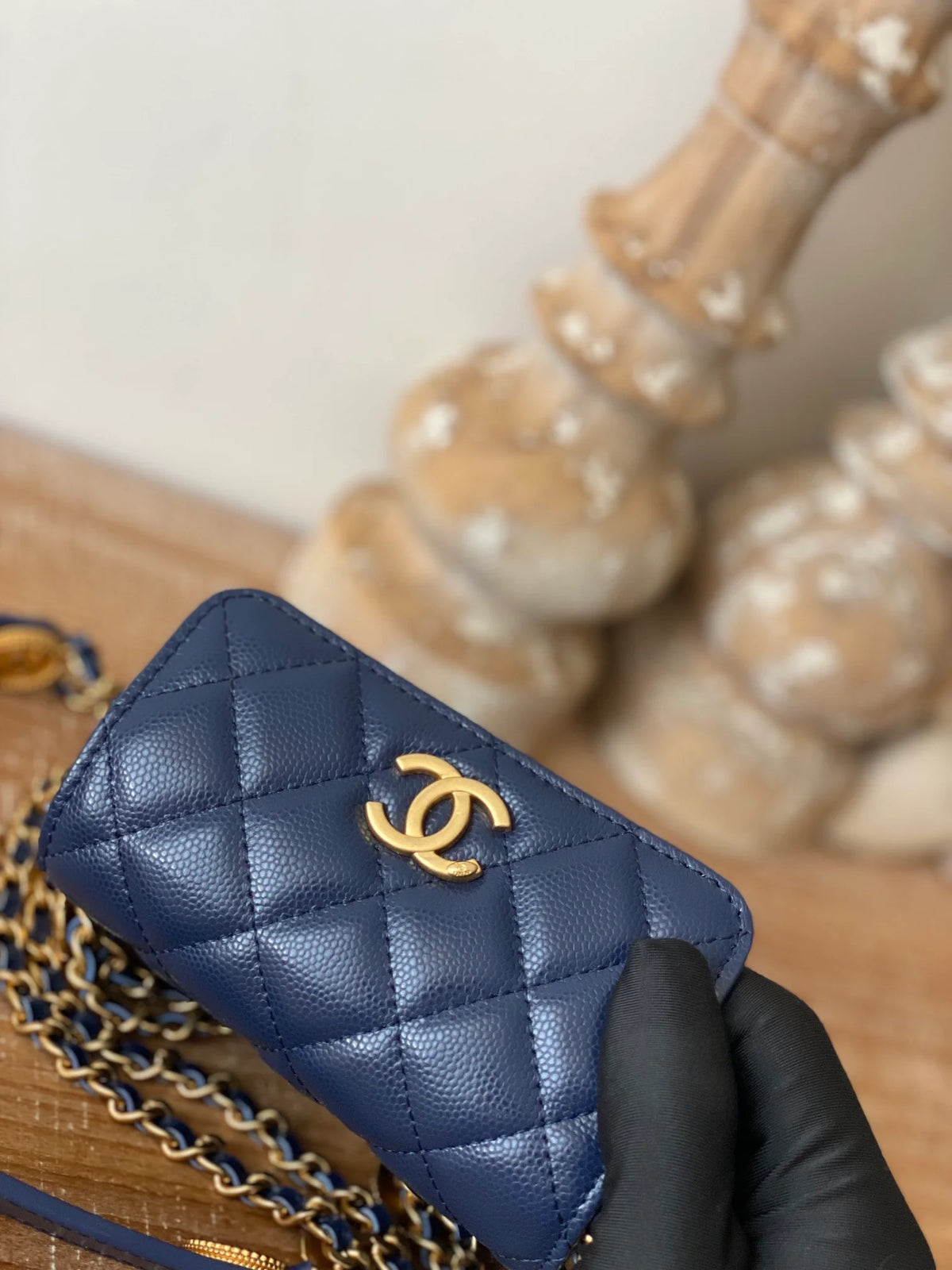 Blue Clutch With Chain Y7988