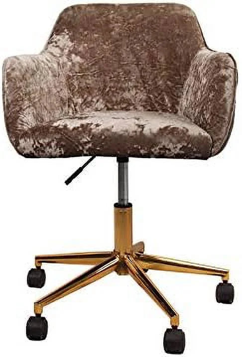 Velvet Fabric Swivel Desk Chair K66026