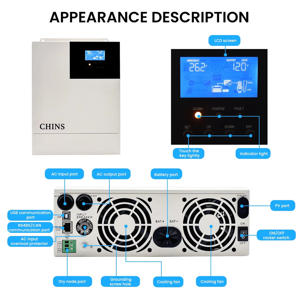 24V 3000Watt Solar Charger Inverter M568