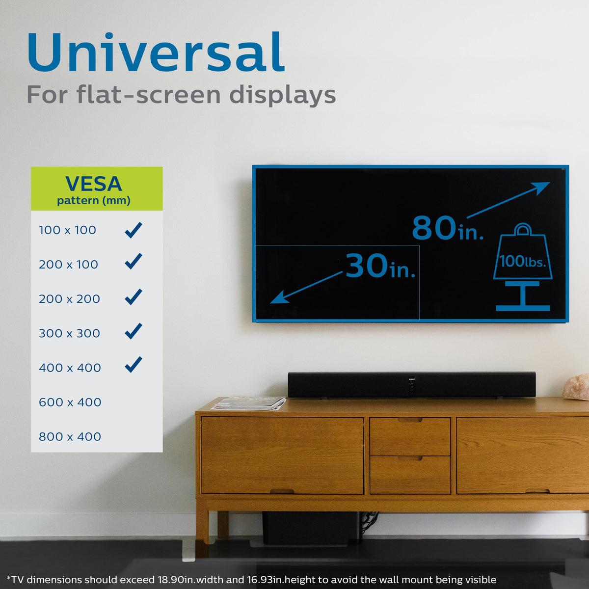 Tilt TV Wall Mount for up to 80" G336
