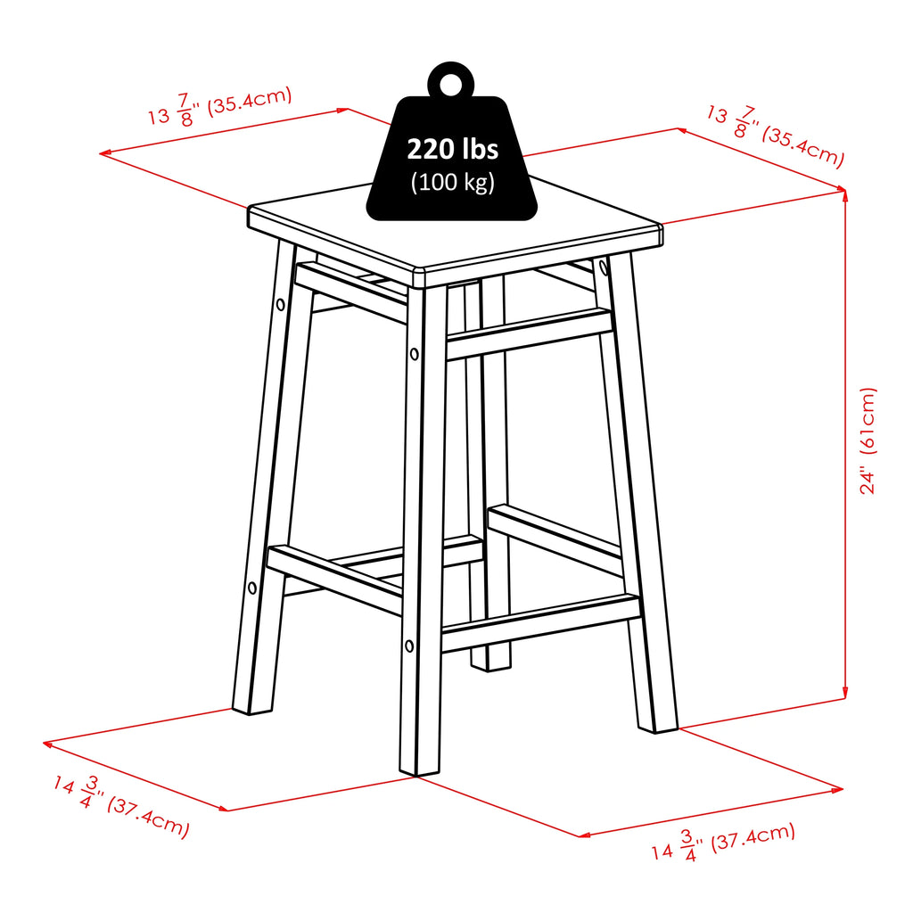24" Square Seat Counter Stool M205238