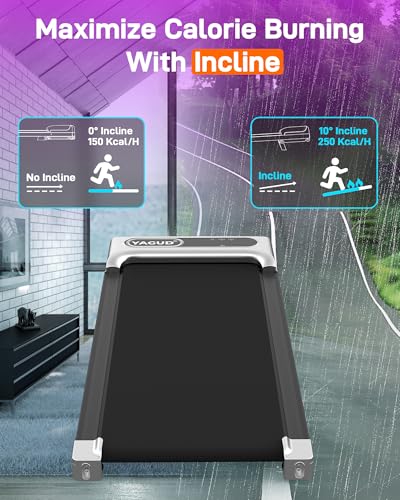 2.5 HP Portable Under Desk Treadmill with Remote Control and LED Display G6099