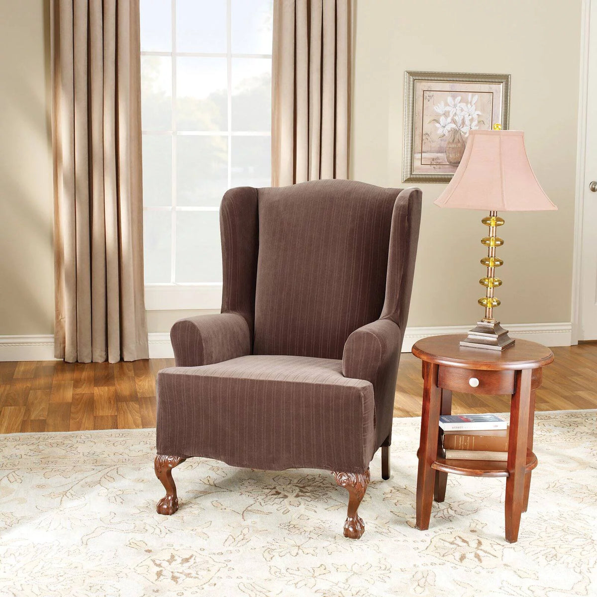 Stretch Wing Chair Slipcover Z816202