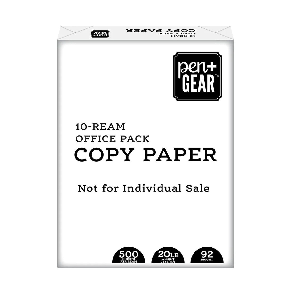 Copy Paper, 8.5 x 11, 92 Bright White, 20 lb., 10 Ream Case (5,000 Sheets) R643
