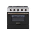 30 4.2 cu ft. Natural Gas Range in Black with Gold Accents B1832