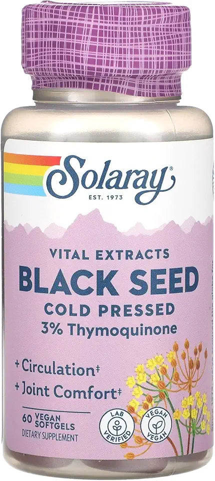 Black Seed Cold Pressed 60 Vegan Softgels X16365