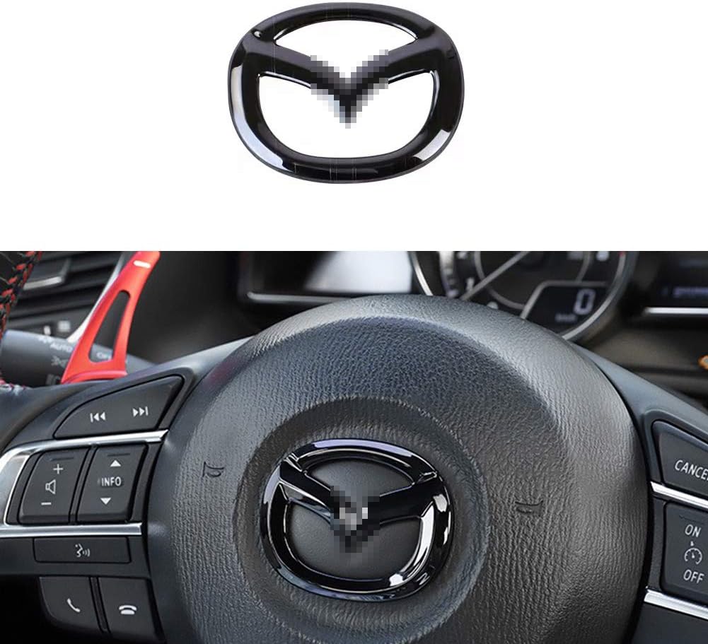 Carbon Fiber Steering Wheel Cover Sticker Black L11820