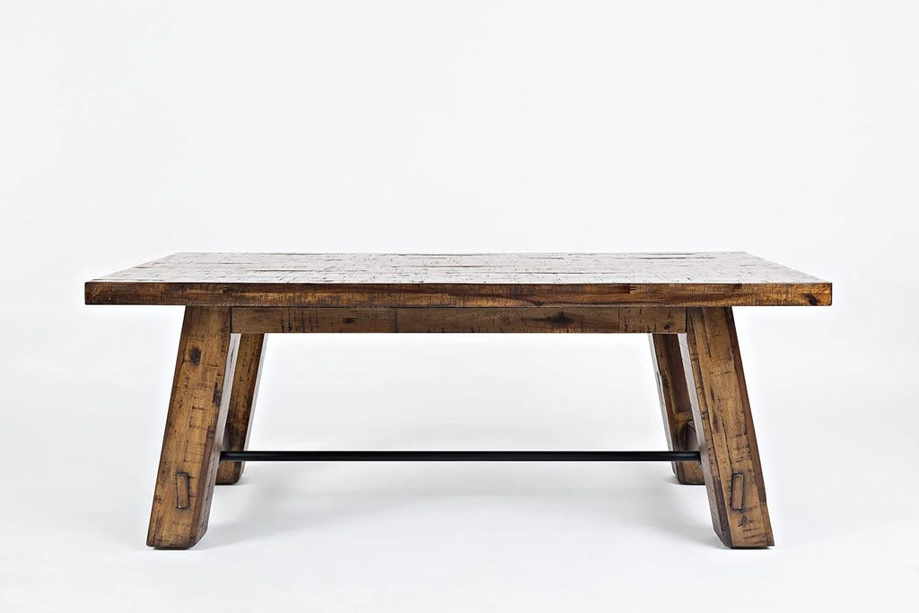 Rustic Industrial Acacia Coffee Table With Storage A99292