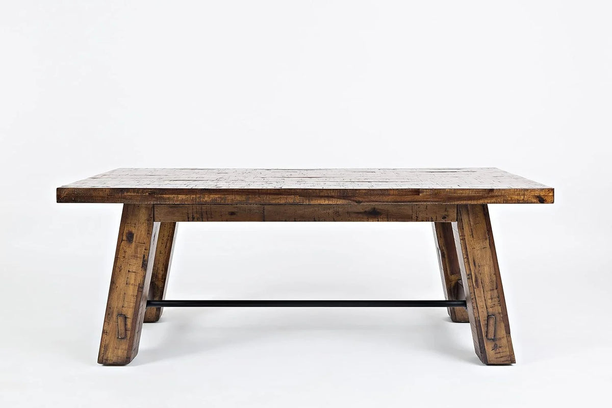 Rustic Industrial Acacia Coffee Table With Storage A99292