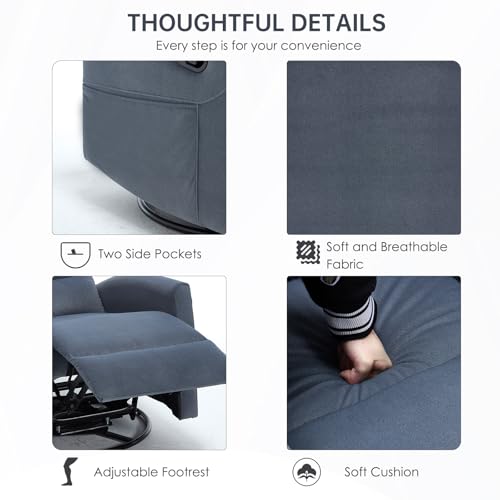 Beige Vibration Massage Swivel Rocker Recliner Chair R863630