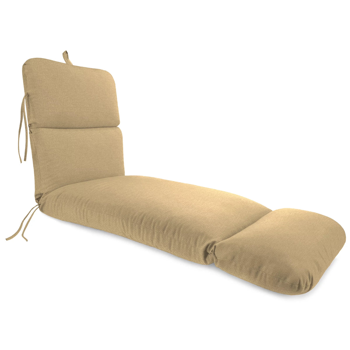 Antique Beige Rectangular Outdoor Chaise Lounge Cushion J393