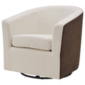 Cream Velvet Swivel Chair F70298