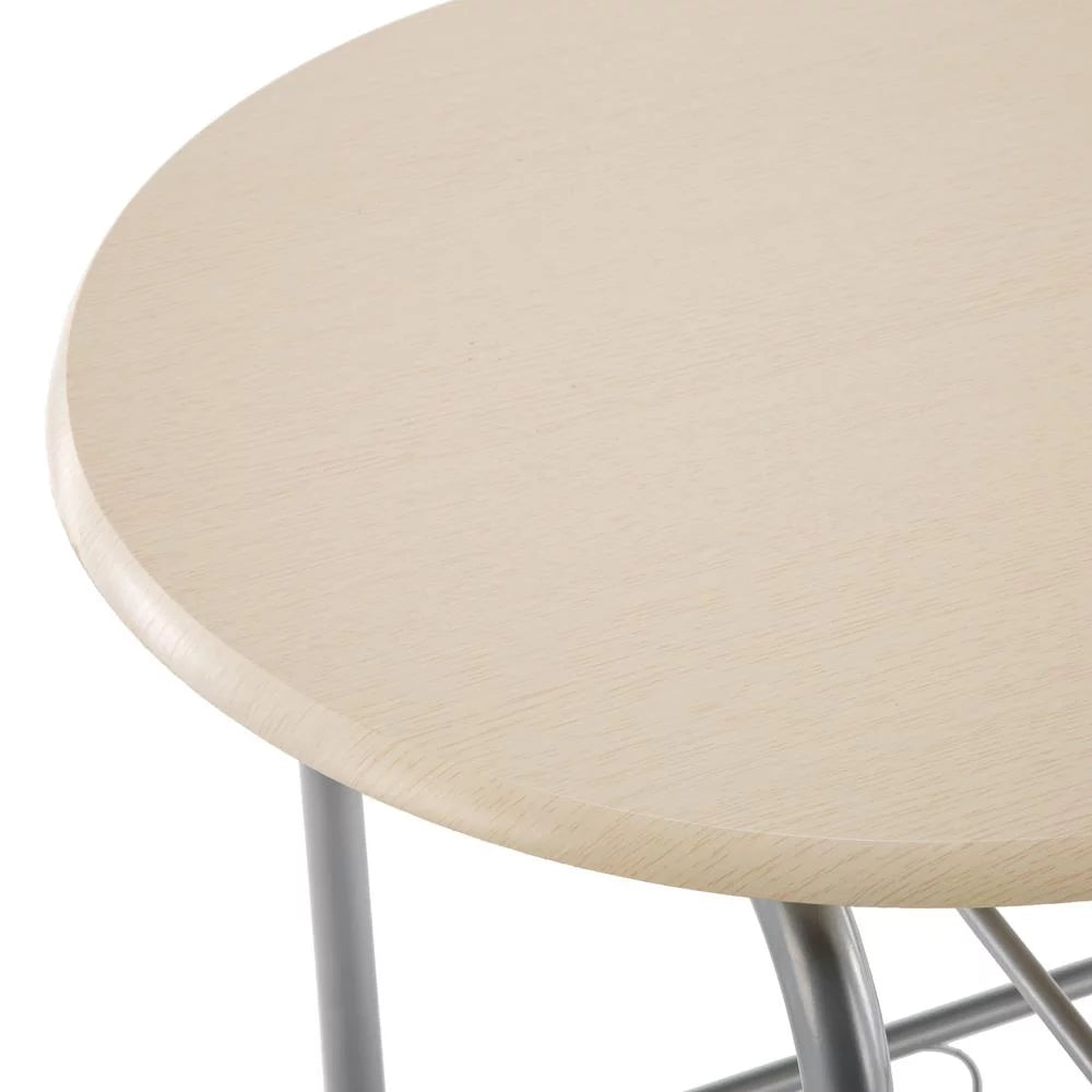 3-Piece Wooden Round Table and Chair Set G504864