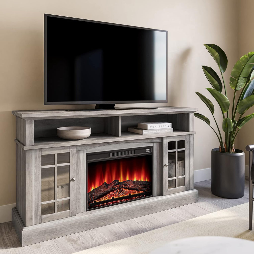 Rustic Electric Fireplace TV Stand for TVs up to 65 Inches K652