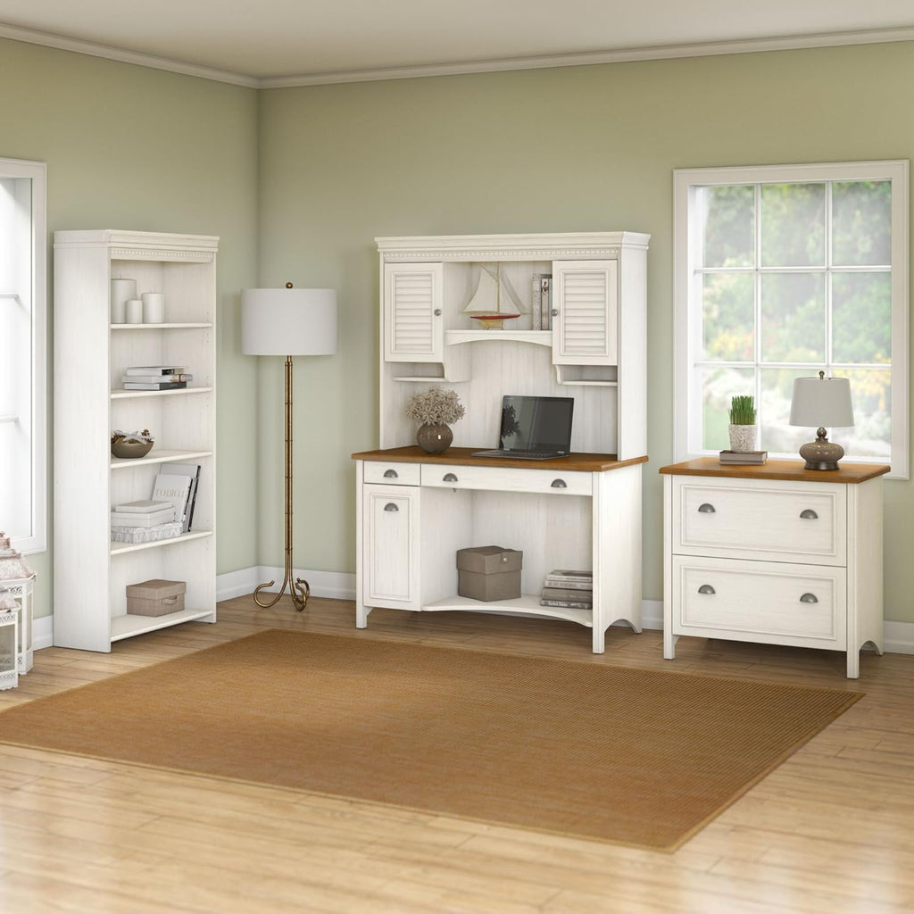 Antique White 5 Shelf Bookcase G99573
