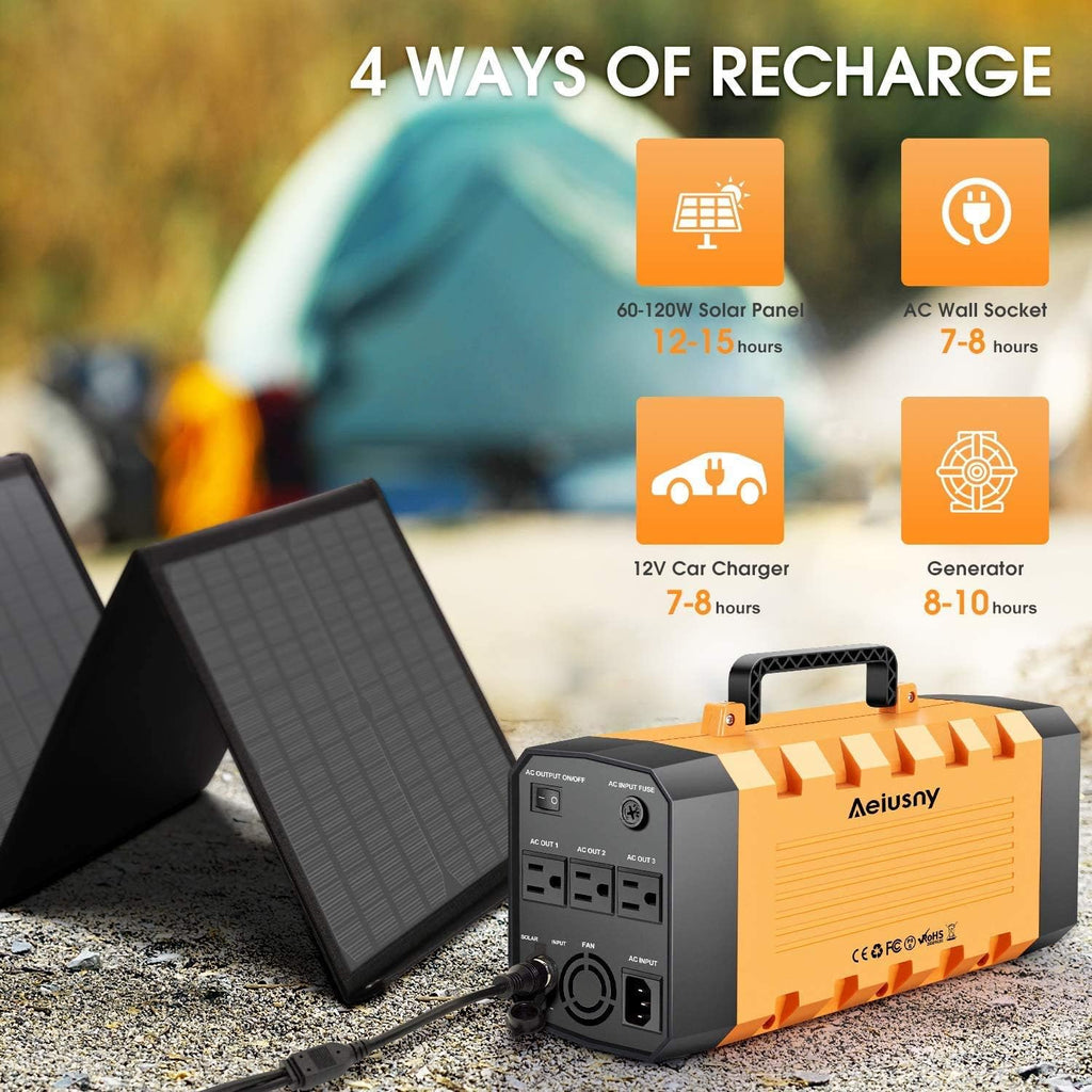 Portable Power Station 288Wh 500W Solar Generator N17947