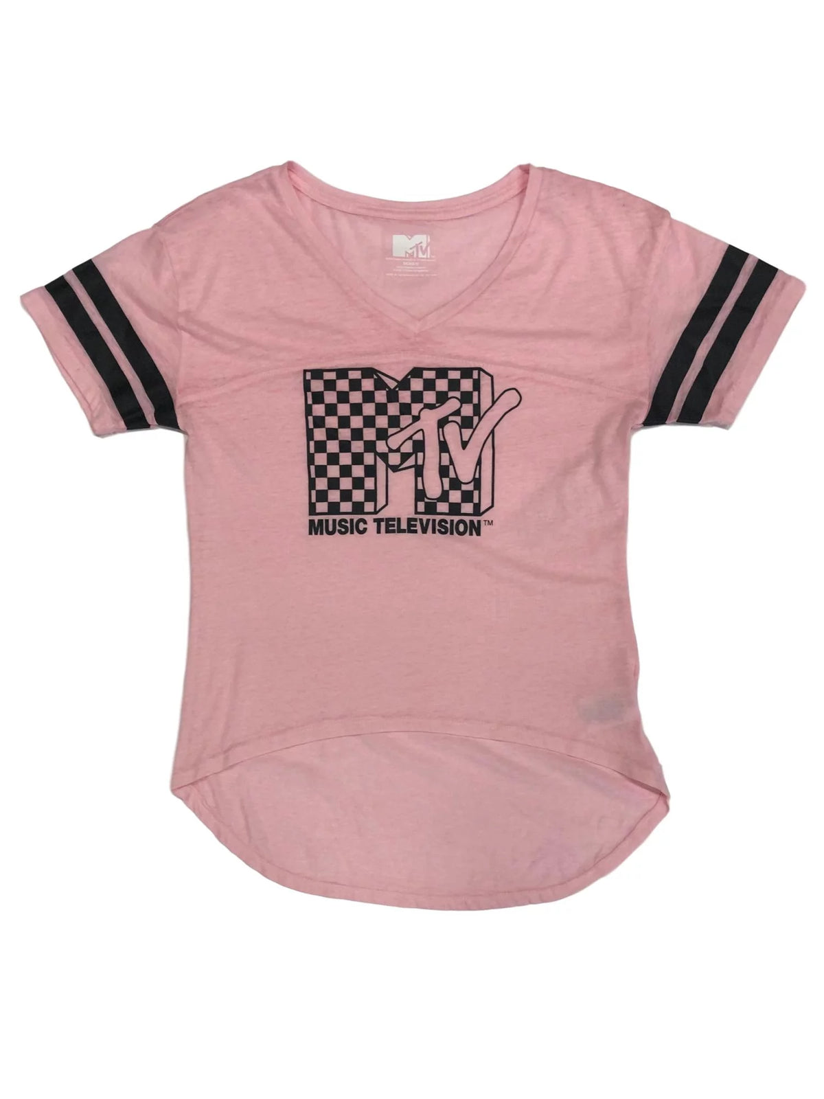Pink & Black Hi-Low T-Shirt T7745