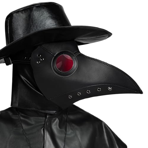 Black Plague Doctor Costume Set 10 in 1 Kids X-Large J96164
