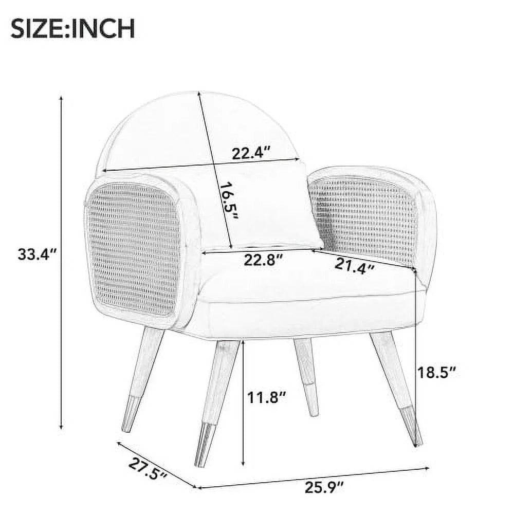 Mid Century Modern Upholstered Accent Chair A36866