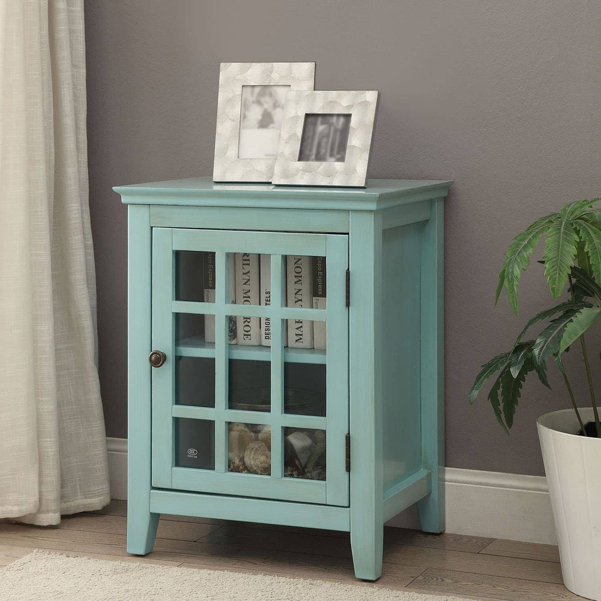 Turquoise Blue Accent Table L9475