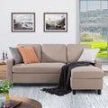 L-Shaped Convertible Sectional Sofa Linen Fabric R29007