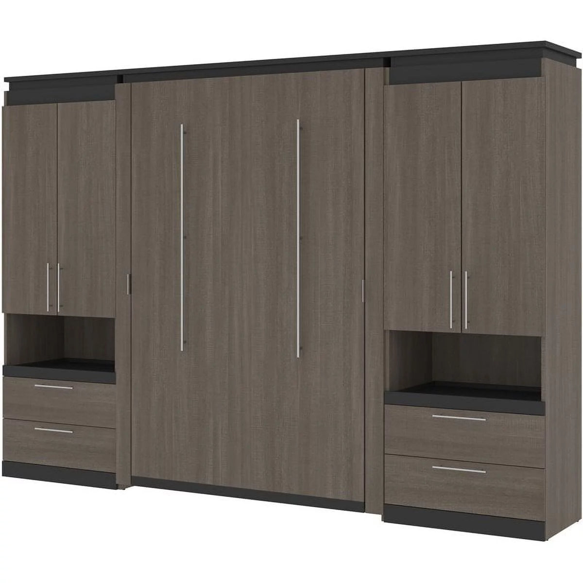 Full Murphy Bed with 2 Storage Cabinets T100555
