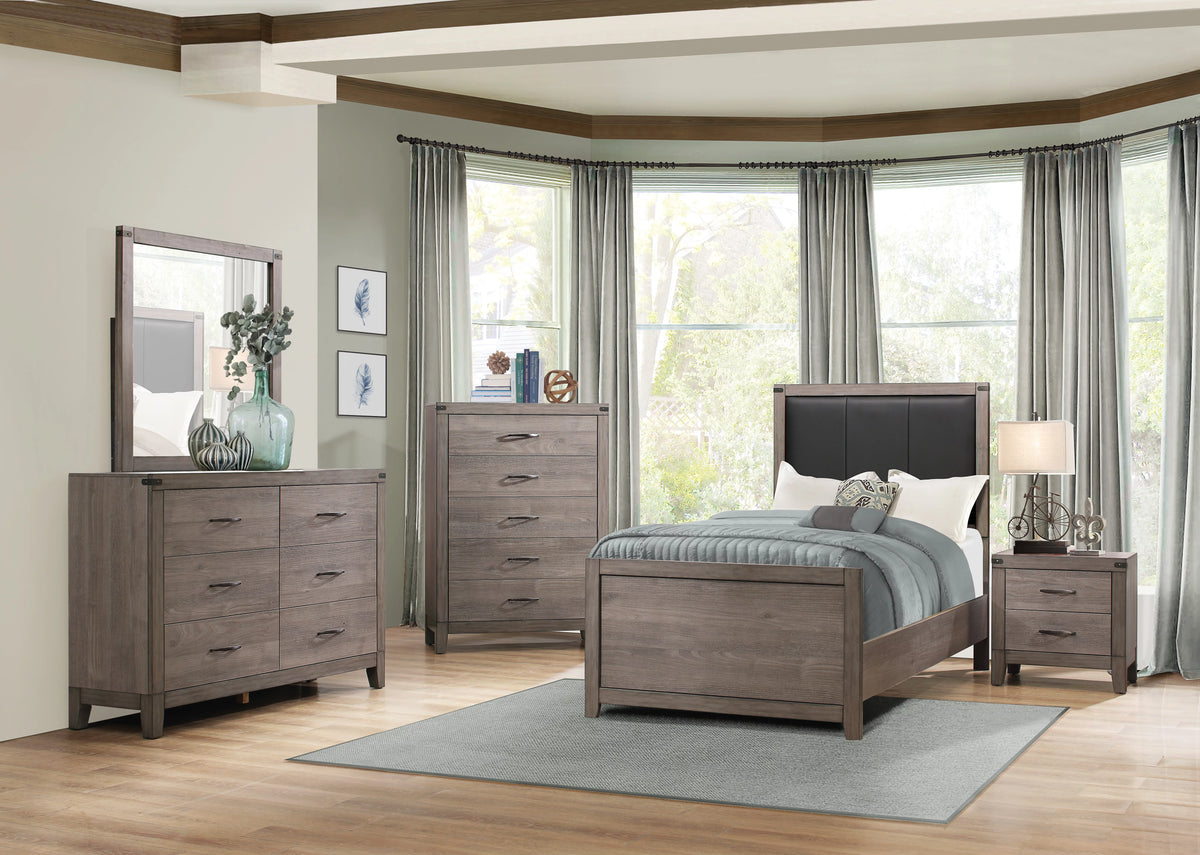 Brownish Gray 5 Drawer Melamine Chest M833