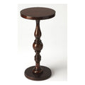 Wood Pedestal Table Cherry Brown Finish W238102