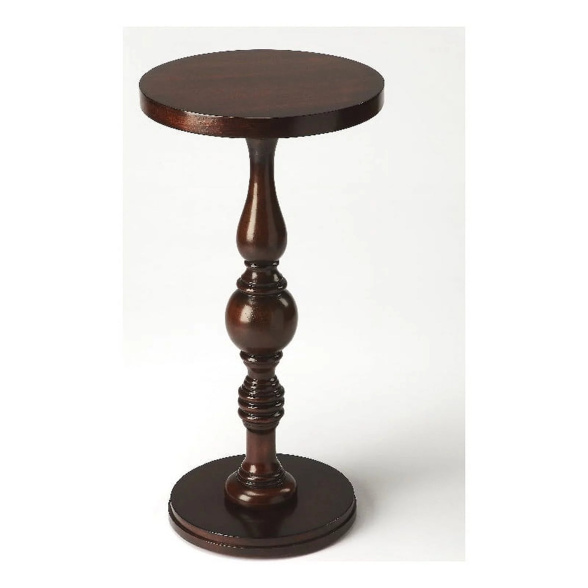 Wood Pedestal Table Cherry Brown Finish W238102