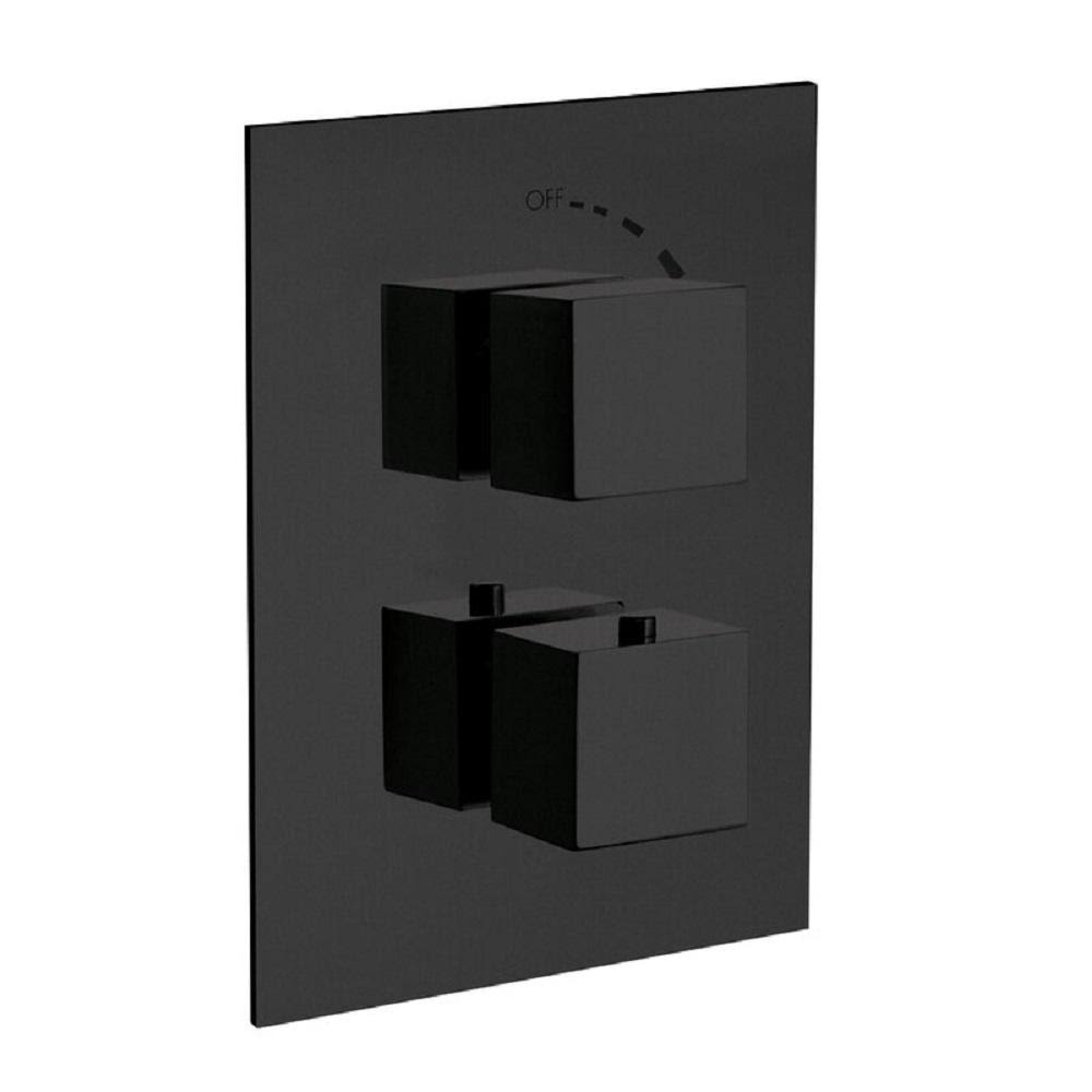 Black Thermostatic Trim with Volume Control S141