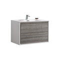 36 in. Wall Mount Ash Gray Bathroom Vanity U236931