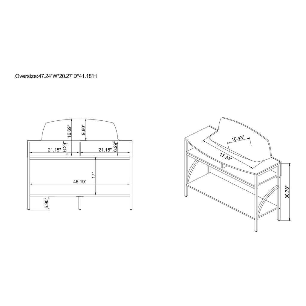 3-Shelf Console Table B910163