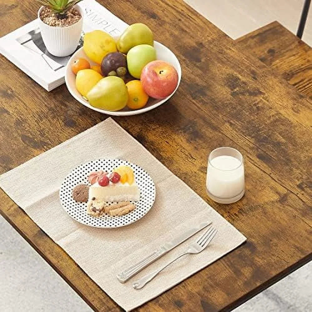 3 Piece Metal and Wood Table and Stools Set X910405