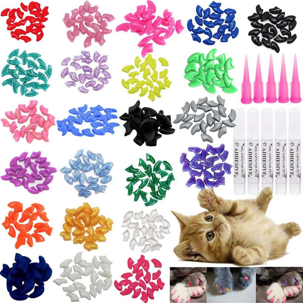 Cat Nail Caps with Glue and Applicators J63356