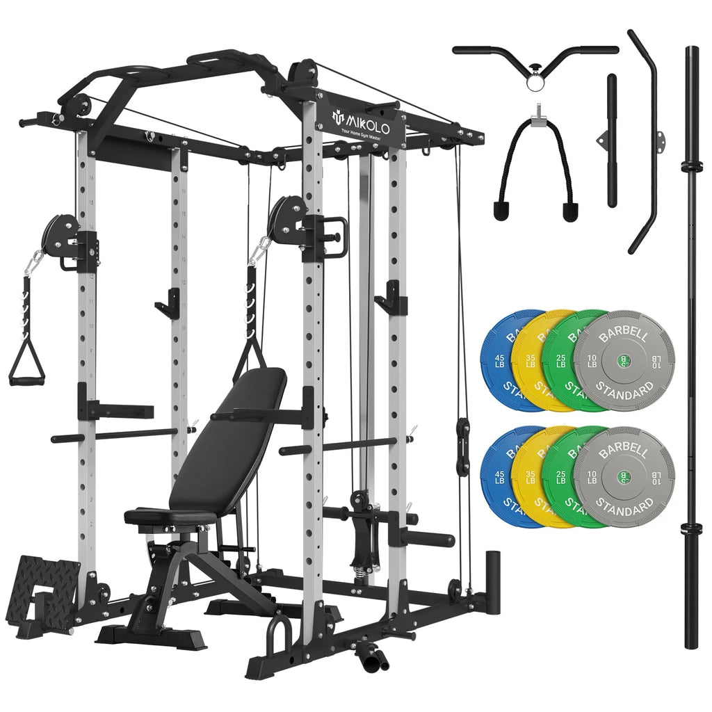1500 lbs Power Rack Cage with Cable Crossover Machine B530949